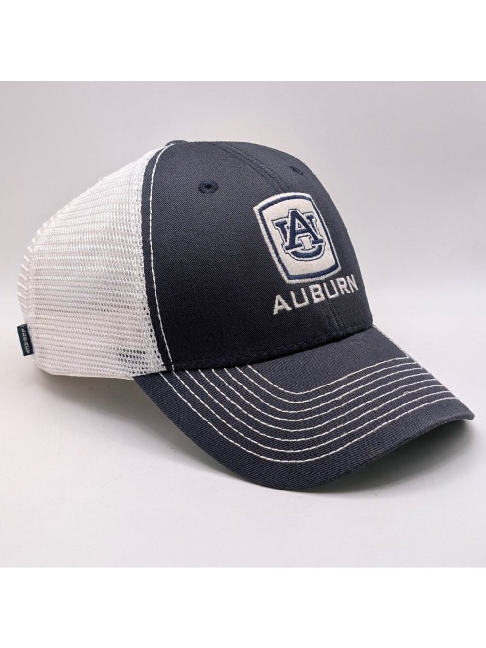Auburn University Tigers AU Blue & White AU Mesh Snapback Hat Legacy Unisex Y2K